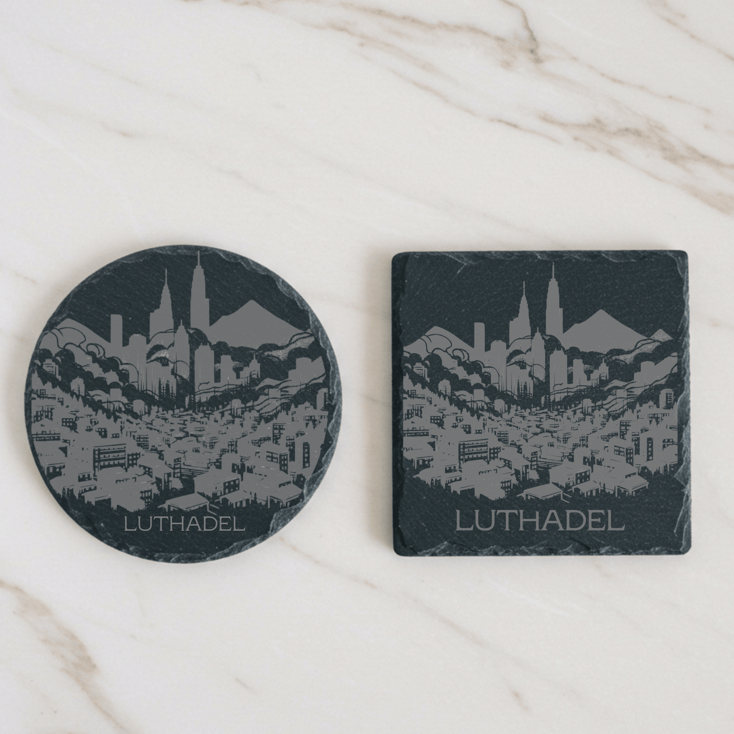 'Luthadel' Engraved Slate Coaster