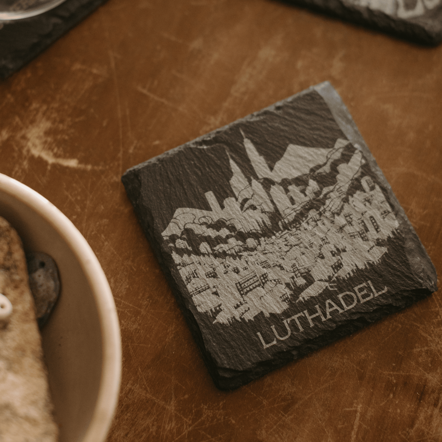 'Luthadel' Engraved Slate Coaster