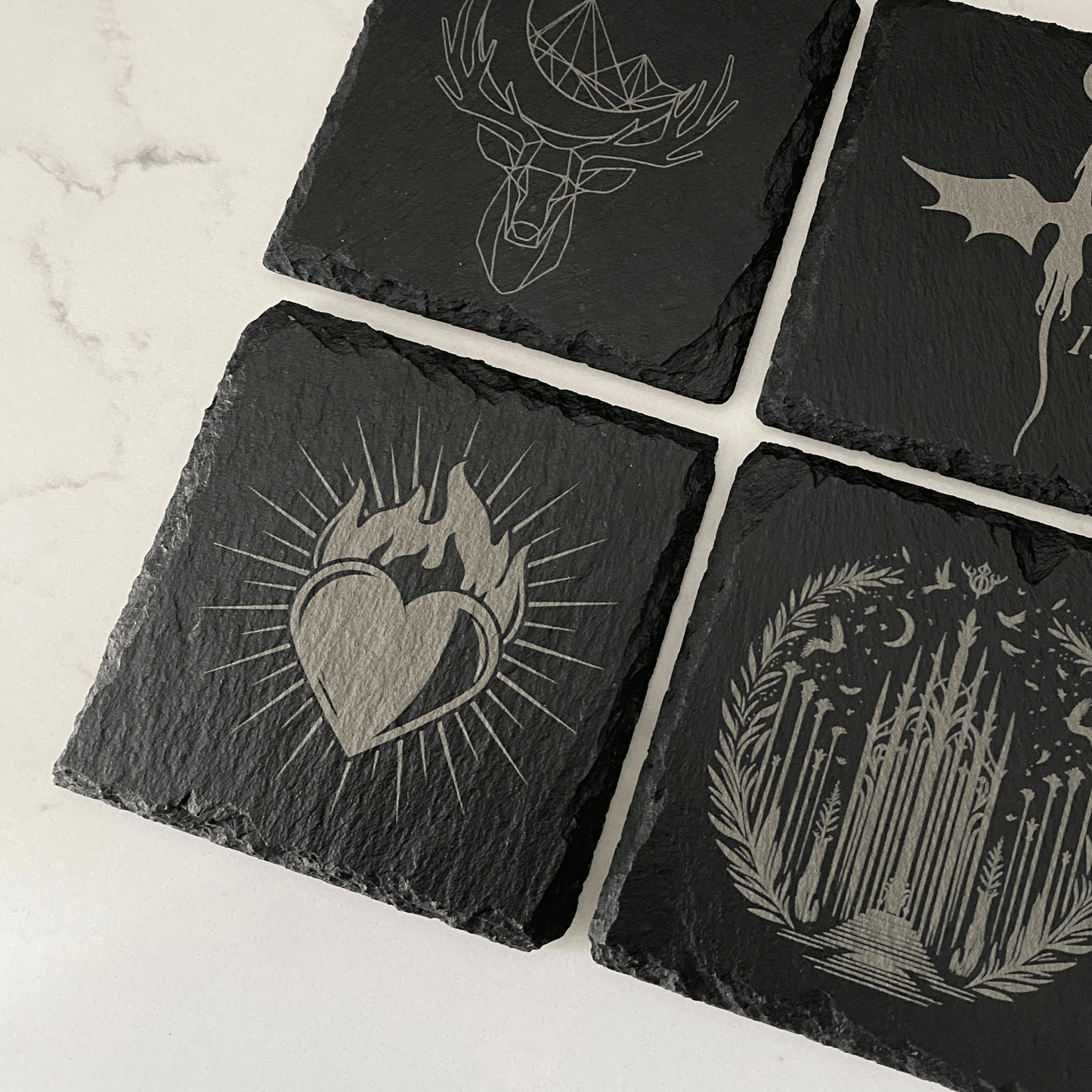'Radiant' Engraved Slate Coaster