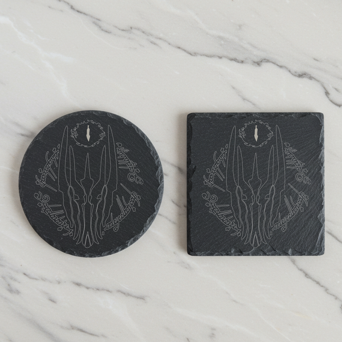 'Sauron' Engraved Slate Coaster