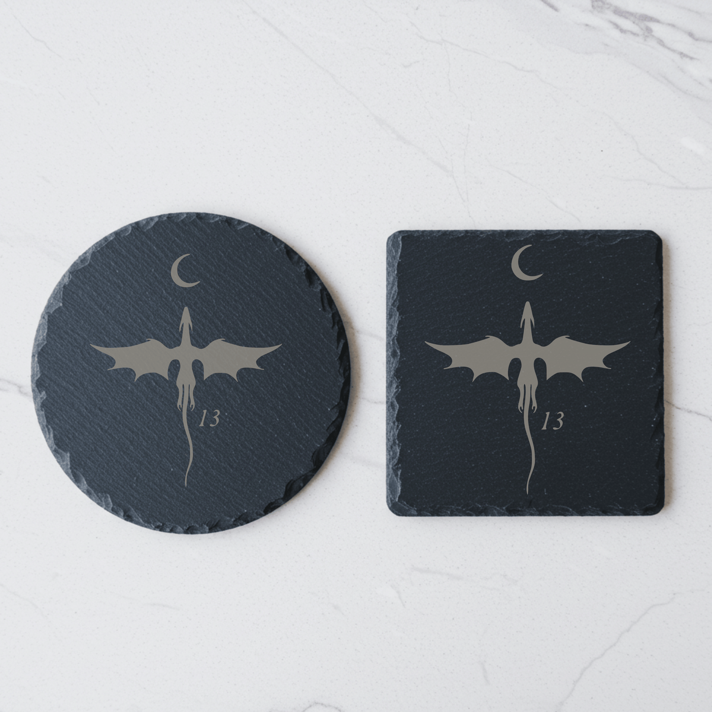 'The Thirteen' Engraved Slate Coaster
