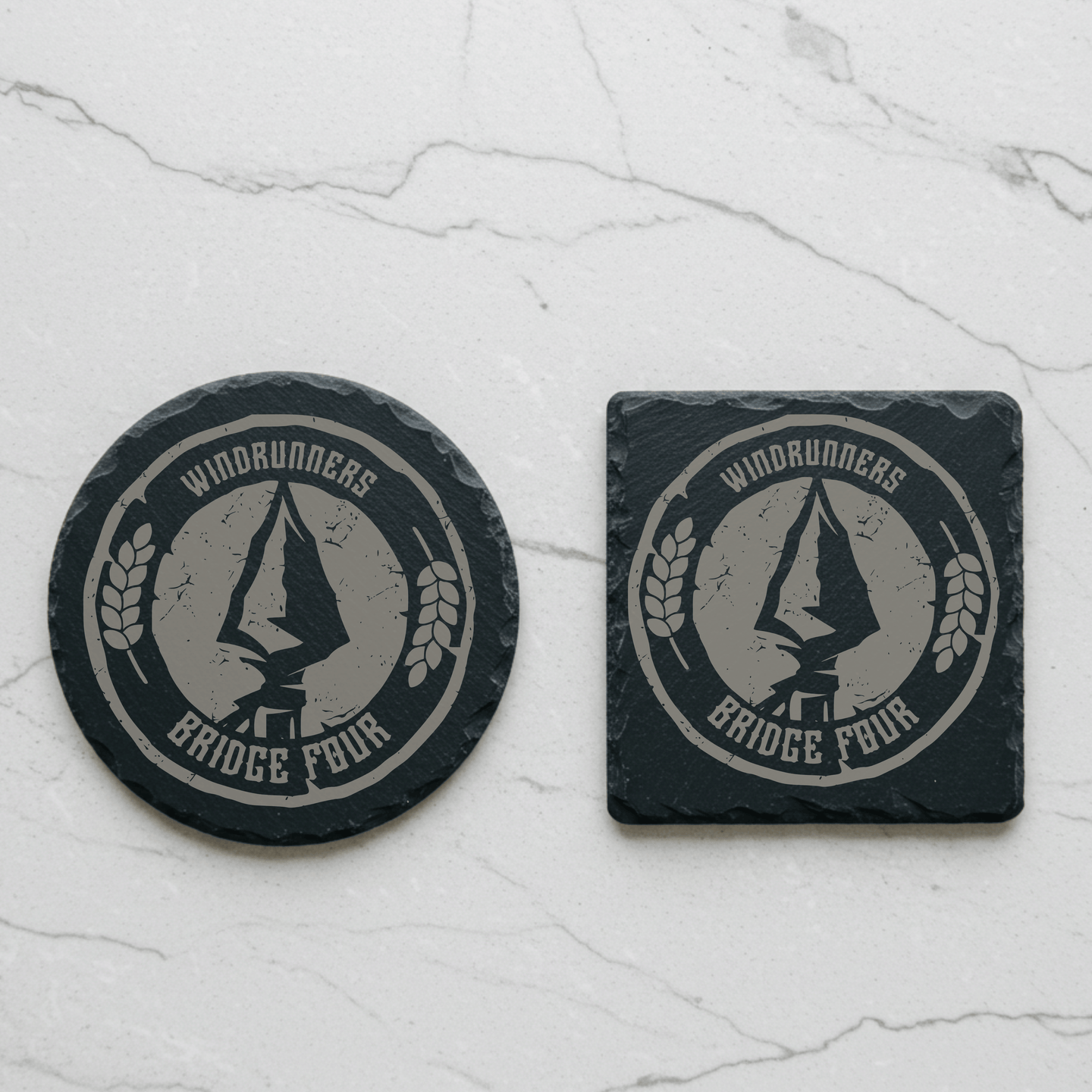 'Bridge Four' Engraved Slate Coaster